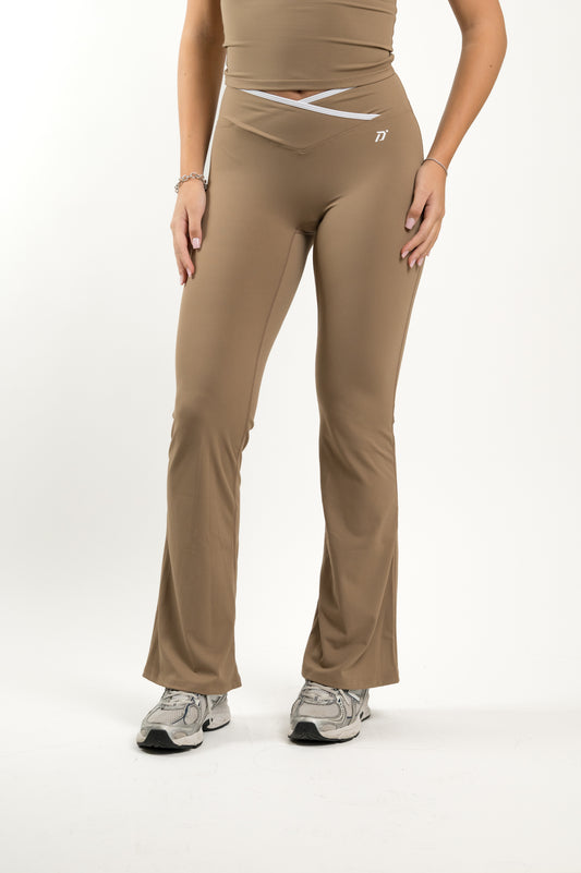 BEYOND Leggings Marrone Cacao - vista frontale